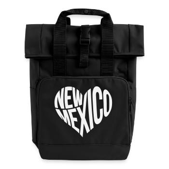 New Mexico Herz Typo - Rolltop Rucksack mit zwei Griffen - Schwarz - Vorne