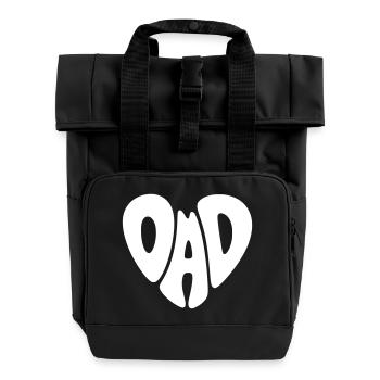 Dad - Rolltop Rucksack mit zwei Griffen - Schwarz - Vorne