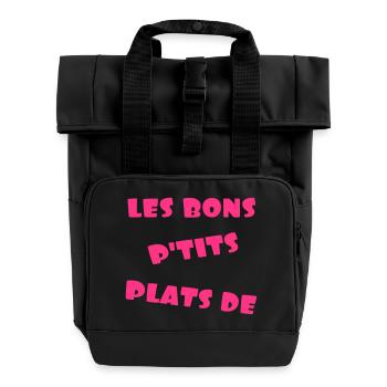 PETIT PLATS 2 - Sac à dos Roll Top à deux anses - noir - Devant