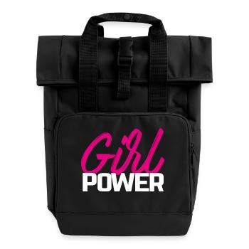 Le pouvoir des filles - Sac à dos Roll Top à deux anses - noir - Devant