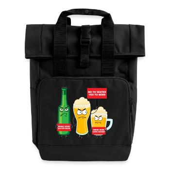 Save Water Drink Beer - Rolltop Rucksack mit zwei Griffen - Schwarz - Vorne