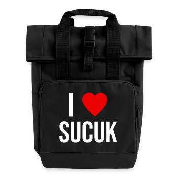 I LOVE SUCUK - Sac à dos Roll Top à deux anses - noir - Devant