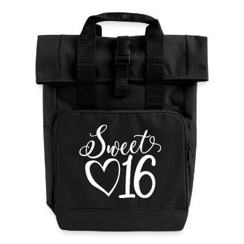 Sweet Sixteen Mignon cadeau de 16 ans - Sac à dos Roll Top à deux anses - noir - Devant