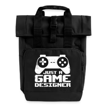 Game Designer - Roll Top Backpack with Two Handles - black - Front