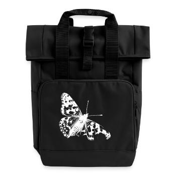 La beauté rare du papillon chardon - Sac à dos Roll Top à deux anses - noir - Devant
