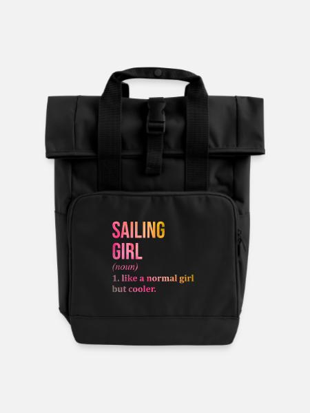 Sailor Sailor Sailor - Rolltop Rucksack mit zwei Griffen - Schwarz