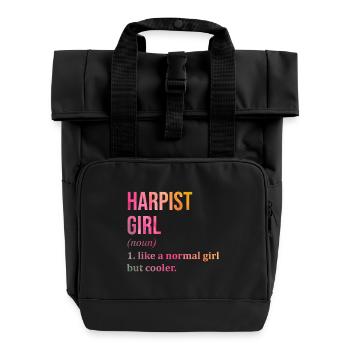 harpe - Sac à dos Roll Top à deux anses - noir - Devant