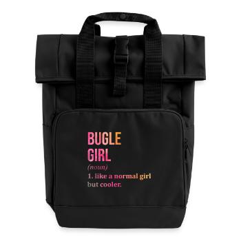 Bugle - Roll Top Backpack with Two Handles - black - Front