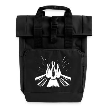 Bowling - Roll Top Backpack with Two Handles - black - Front