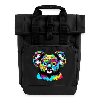 Koala - Rolltop Rucksack mit zwei Griffen - Schwarz - Vorne