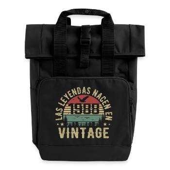 Las leyendas nacen 1988 Regalo de Cumpleaños 1988 - Rolltop Rucksack mit zwei Griffen - Schwarz - Vorne