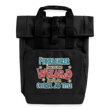 Instructeur de conduite Wizard Auto-école - Sac à dos Roll Top à deux anses - noir - Devant