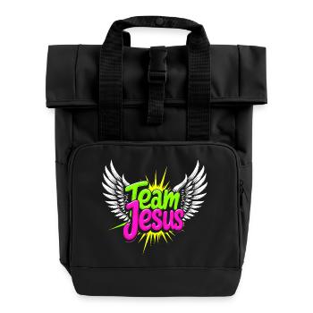 T-shirt chrétien de style graffiti de l’équipe Jésus - Sac à dos Roll Top à deux anses - noir - Devant
