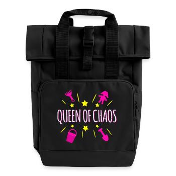 Queen of Chaos - Roll Top Backpack with Two Handles - black - Front