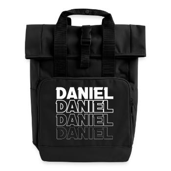 Daniel - Rolltop Rucksack mit zwei Griffen - Schwarz - Vorne