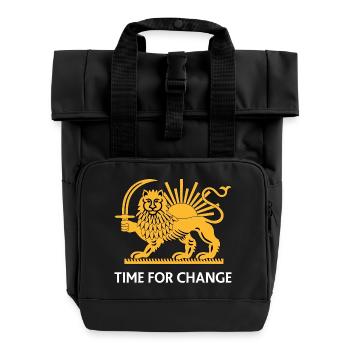 Changement solaire du Lion - Sac à dos Roll Top à deux anses - noir - Devant