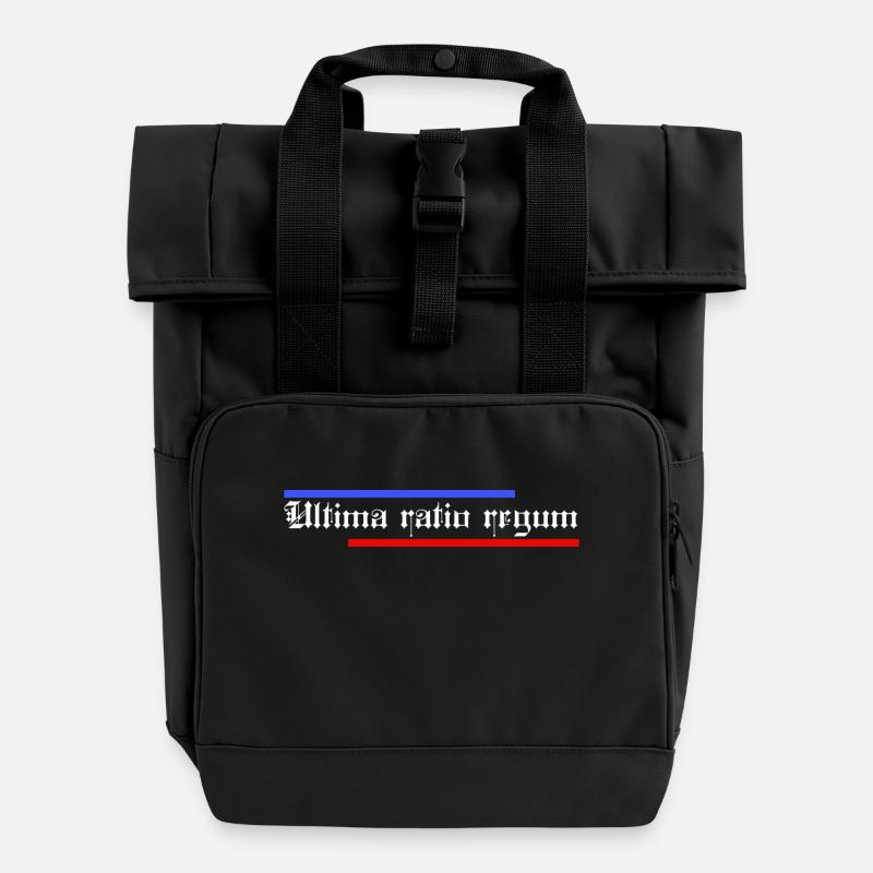 URR - Rolltop Rucksack mit zwei Griffen - Schwarz