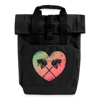 Hobby Horse - Rolltop Rucksack mit zwei Griffen - Schwarz - Vorne