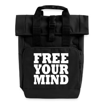 Free your mind - Rolltop Rucksack mit zwei Griffen - Schwarz - Vorne