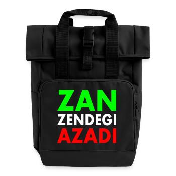 Women life freedom iran - Rolltop Rucksack mit zwei Griffen - Schwarz - Vorne
