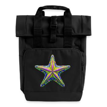 Étoile de mer - Sac à dos Roll Top à deux anses - noir - Devant