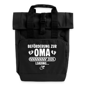 Grand-mère 2026 annonce grossesse grand-mère - Sac à dos Roll Top à deux anses - noir - Devant