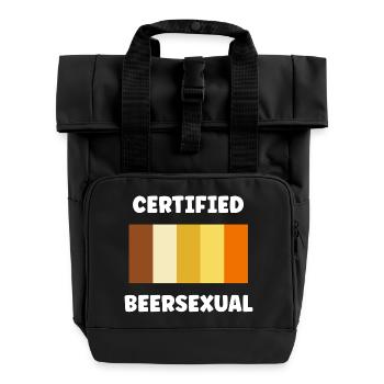 Beersexual Hot Beer Palette - Roll Top Backpack with Two Handles - black - Front