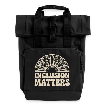 Wähle Freundlichkeit Beende Mobbing - Rolltop Rucksack mit zwei Griffen - Schwarz - Vorne