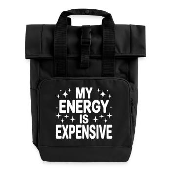 Mon énergie est chère - Sac à dos Roll Top à deux anses - noir - Devant