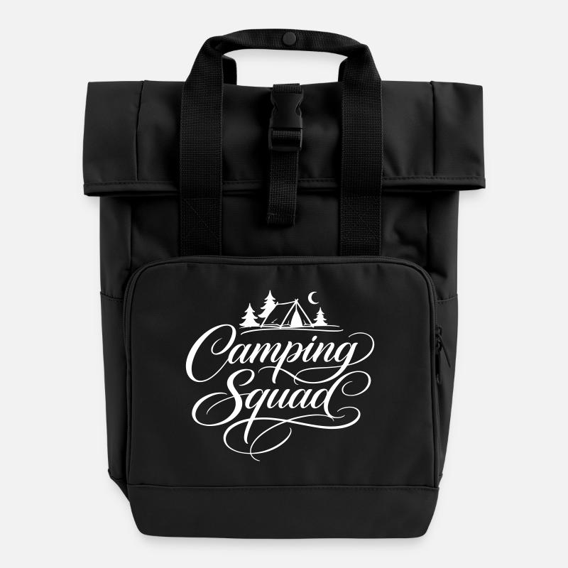 Tente de camping - Sac à dos Roll Top à deux anses - noir
