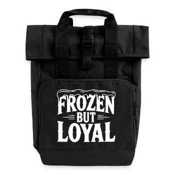 Frozen but Loyal - Roll Top Backpack with Two Handles - black - Front