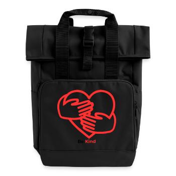 Les mains dans le cœur Chaleur - Sac à dos Roll Top à deux anses - noir - Devant
