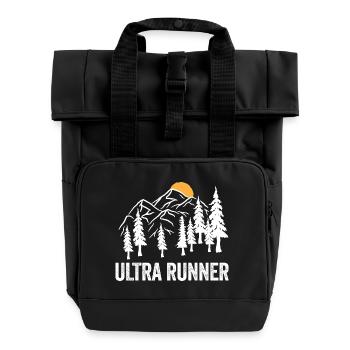 Ultra-Läufer - Rolltop Rucksack mit zwei Griffen - Schwarz - Vorne