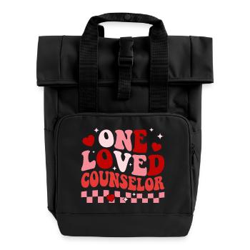 Ein geliebter Berater - Rolltop Rucksack mit zwei Griffen - Schwarz - Vorne