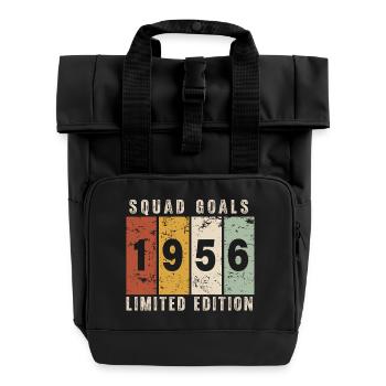 Anniversary 1956 - 70 years - Roll Top Backpack with Two Handles - black - Front
