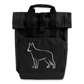 Sketch du berger allemand - Sac à dos Roll Top à deux anses - noir - Devant