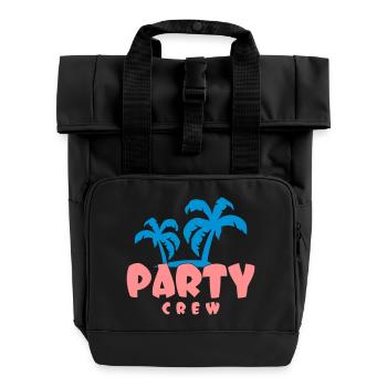 PARTY CREW - Roll Top Backpack with Two Handles - black - Front