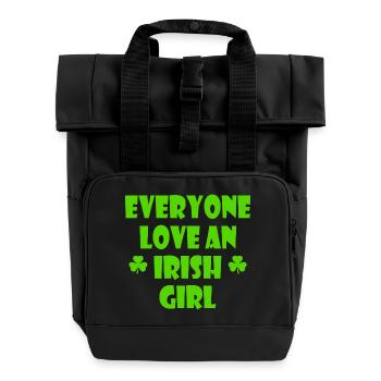 Everyone loves an irish girl - Roll Top Backpack with Two Handles - black - Front