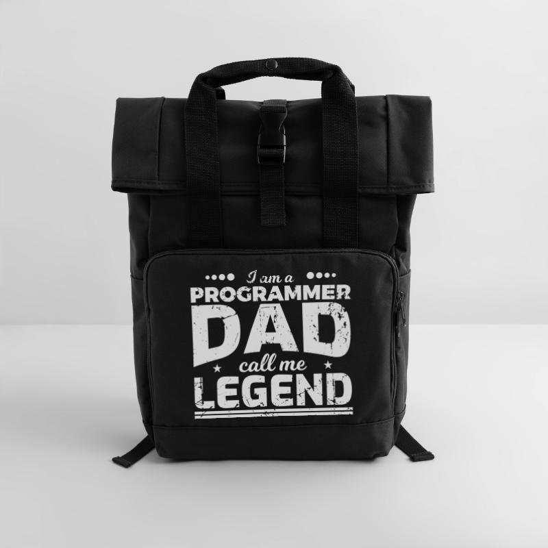 Coder Dad Roll Top Backpack with Two Handles