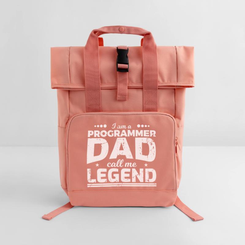 Coder Dad Roll Top Backpack with Two Handles