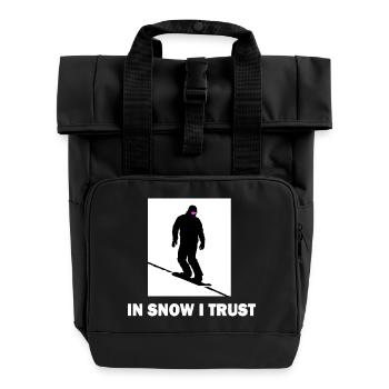 snowboarder freestyle boarder snowboard - Rolltop Rucksack mit zwei Griffen - Schwarz - Vorne