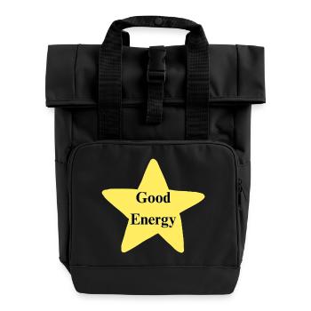 Good Energy - Rolltop Rucksack mit zwei Griffen - Schwarz - Vorne