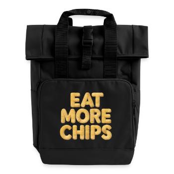 Mangez plus de chips, PotatoLover - Sac à dos Roll Top à deux anses - noir - Devant