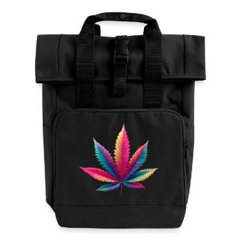 Feuille de chou - Sac à dos Roll Top à deux anses - noir - Devant