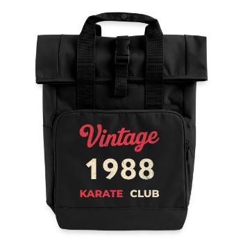 Millésime 1988 – Année de naissance rétro du Karate Club - Sac à dos Roll Top à deux anses - noir - Devant