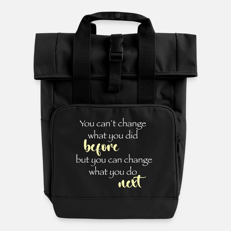 Change next - Roll Top Backpack with Two Handles - black
