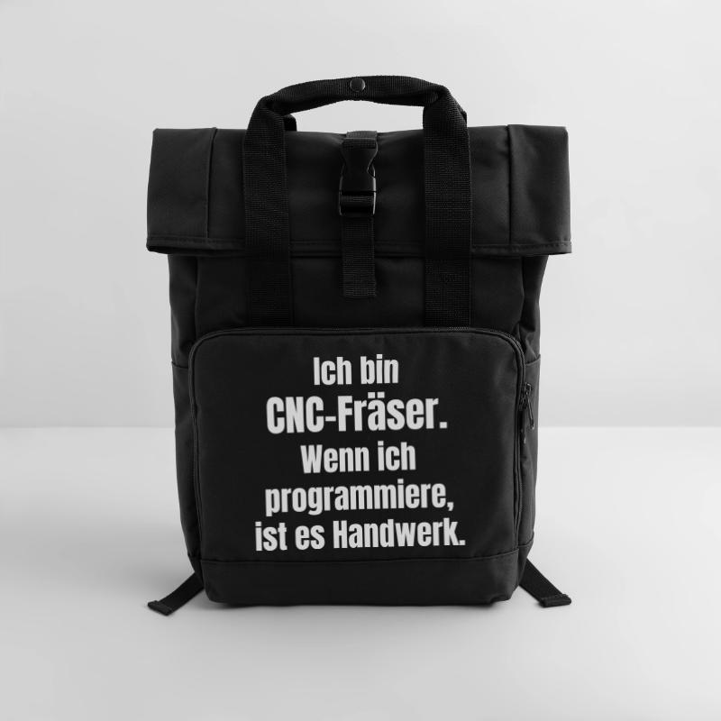 CNC router: Craftsmanship in code Roll Top Backpack with Two Handles