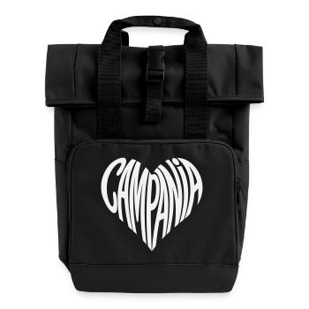 Typographie du cœur de Campanie - Sac à dos Roll Top à deux anses - noir - Devant