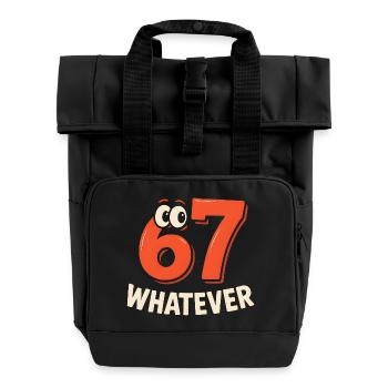 Six Seven : Whatever Italian Brainrot Humour Meme - Sac à dos Roll Top à deux anses - noir - Devant