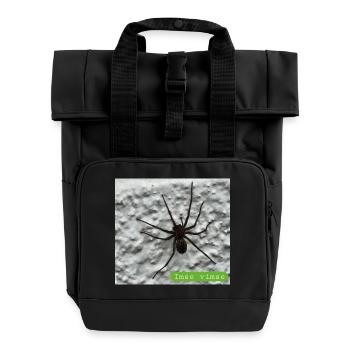 Spinne - Rolltop Rucksack mit zwei Griffen - Schwarz - Vorne